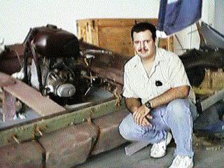 Pic of raft with motorcycle engine